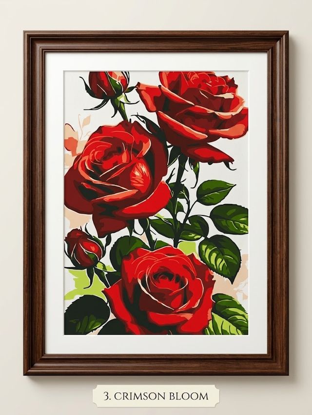Crimson Bloom canvas
